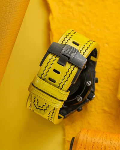 Bespoke Watch Strap in Yellow Crocodile