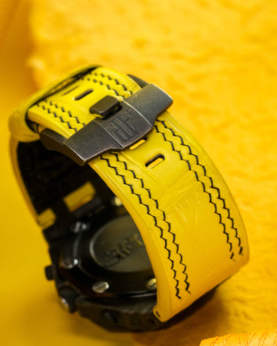 Bespoke Watch Strap in Yellow Crocodile