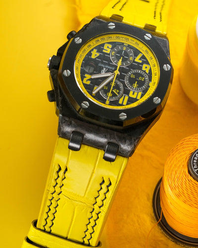 Bespoke Watch Strap in Yellow Crocodile