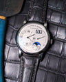 Bespoke Watch Strap in Charcoal Grey Alligator