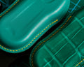 Bespoke Key Fob Covers in Emerald Green Crocodile & Nappa