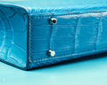 Bespoke Clutch Bag in Miami Blue Crocodile