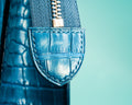 Bespoke Clutch Bag in Miami Blue Crocodile
