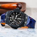 Bespoke Watch Strap in Electric Blue Crocodile