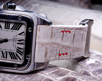 Bespoke Watch Strap in Natural Himalayan Crocodile