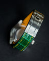 Bespoke Watch Strap in Emerald Green Crocodile