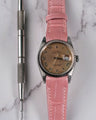 Bespoke Watch Strap in Baby Pink Crocodile