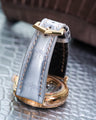 Bespoke Watch Strap in Metallic Silver Alligator