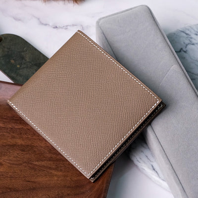 Bespoke Bifold Wallet in Taupe Epsom