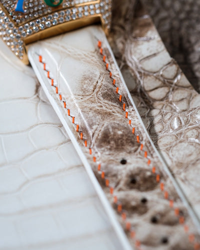 Bespoke Watch Strap in Natural Himalayan Crocodile