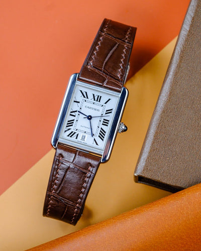 Bespoke Watch Strap in Brown Crocodile