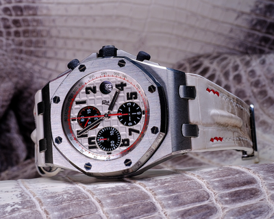 Bespoke Watch Strap in Natural Himalayan Crocodile