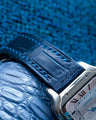 Bespoke Watch Strap in Navy Blue Crocodile
