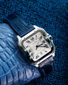 Bespoke Watch Strap in Navy Blue Crocodile