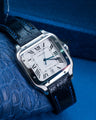 Bespoke Watch Strap in Navy Blue Crocodile