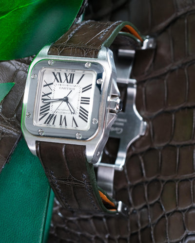 Bespoke Watch Strap in Juniper Green Alligator