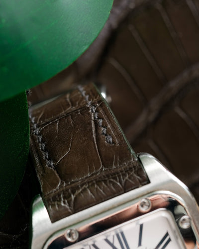 Bespoke Watch Strap in Juniper Green Alligator