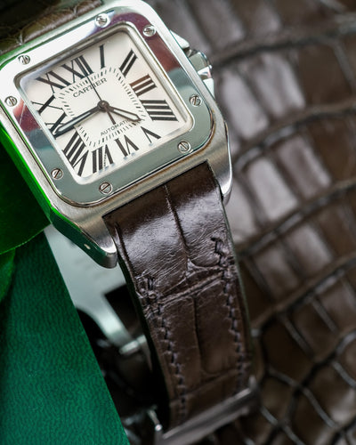 Bespoke Watch Strap in Juniper Green Alligator