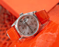 Bespoke Watch Strap in Orange Himalayan Crocodile