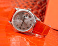 Bespoke Watch Strap in Orange Himalayan Crocodile