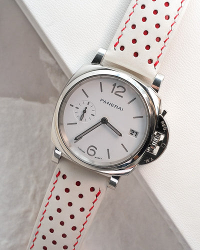 Bespoke Watch Strap in White Nappa