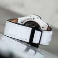 Bespoke Watch Strap in White Crocodile