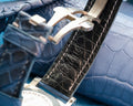 Bespoke Watch Strap in Baby Blue Himalayan Crocodile