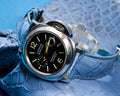 Bespoke Watch Strap in Baby Blue Himalayan Crocodile