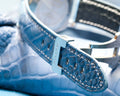 Bespoke Watch Strap in Baby Blue Himalayan Crocodile