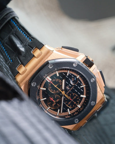 Bespoke Watch Strap in Graphite Grey Alligator