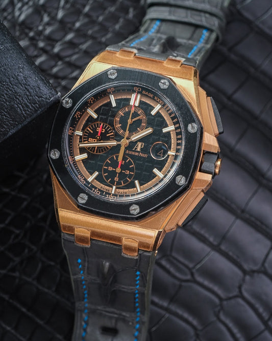 Bespoke Watch Strap in Graphite Grey Alligator