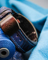 Bespoke Watch Strap in Tie Dye Blue Crocodile