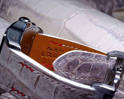 Bespoke Watch Strap in Natural Himalayan Crocodile