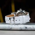 Bespoke Watch Strap in White Crocodile