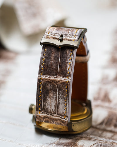 Bespoke Watch Strap in Natural Himalayan Crocodile