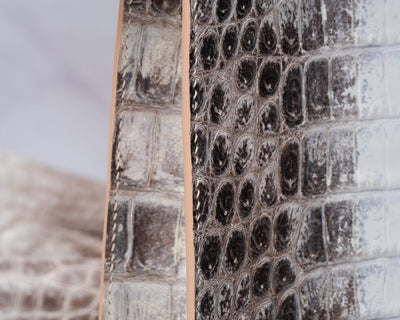 Bespoke Clutch Bag in Natural Himalayan Crocodile