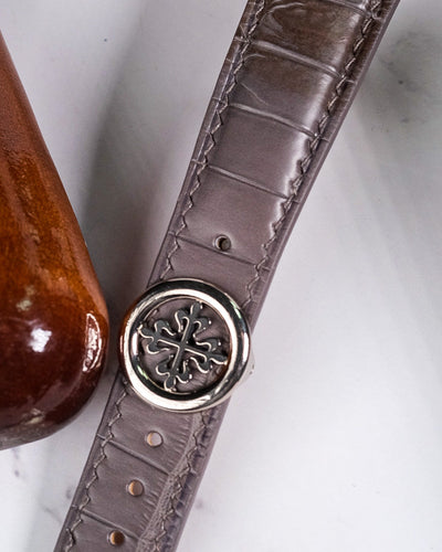 Bespoke Watch Strap in Grey Himalayan Crocodile