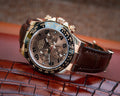 Bespoke Watch Strap in Chocolate Brown Crocodile