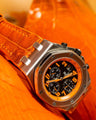 Bespoke Watch Strap in Orange Himalayan Crocodile