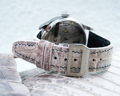 Bespoke Watch Strap in Natural Himalayan Crocodile