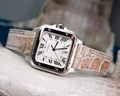 Bespoke Watch Strap in Natural Himalayan Crocodile