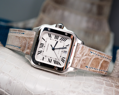 Bespoke Watch Strap in Natural Himalayan Crocodile