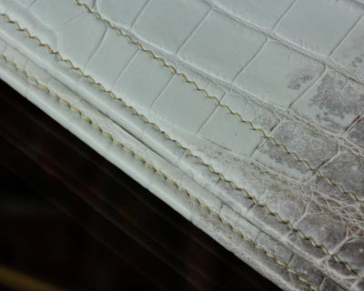 Bespoke Clutch Bag in Natural Himalayan Crocodile
