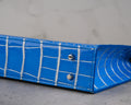 Bespoke Clutch Bag in 2 Tone Blue Silver Alligator