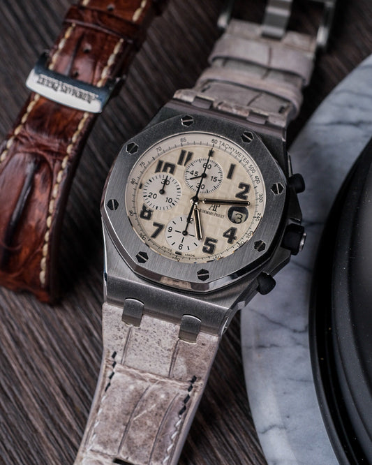 Bespoke Watch Strap in Natural Himalayan Crocodile