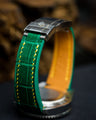 Bespoke Watch Strap in Emerald Green Crocodile