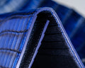 Bespoke Long Wallet in 2 Tone Electric Blue Crocodile