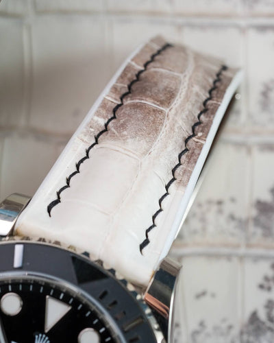 Bespoke Watch strap in Natural Himalayan Crocodile