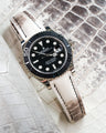 Bespoke Watch strap in Natural Himalayan Crocodile
