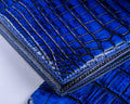 Bespoke Long Wallet in 2 Tone Electric Blue Crocodile